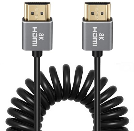 ZBLZGP Cavo HDMI 8K HDMI 2.1 Cavo HDMI per Xbox Serries X PS5 PS4 PS4 Chromebook Laptop 60Hz HDMI Splitter Cavo digitale (HDMI-HDMI, a spirale)