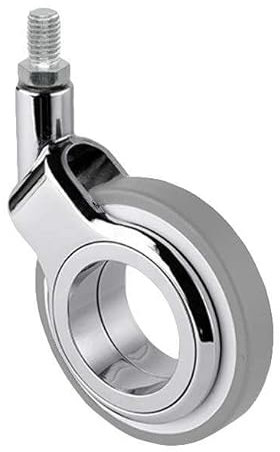 der ROLLENDE SHOP - Lenkrolle mit Gewindestift M10 60 mm Polyurethan Grey OLYM