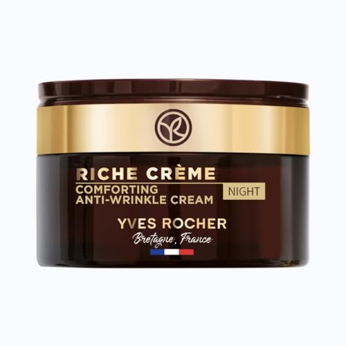 Yves Rocher RICHE CRÈME - Antifalten-Nachtpflege -Regenerierende Anti-Aging Creme mit Öl aus 1000 Rosen für intensive Zellregeneration - 50 ml | Regenerierende Anti-Aging Nachtcreme für die Gesichtspflege - Öl aus 1000 Rosen - Intensive Zellregeneration