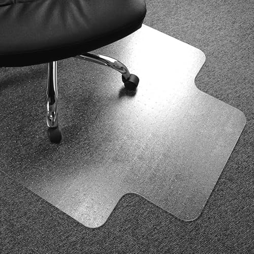 Floortex Bodenschutzmatte Cleartex advantagemat aus phthalatfreiem Vinyl für niederflorige Teppichböden - bis 6mm Höhe, 115 x 134cm, rechteckig mit Lippe, transparent