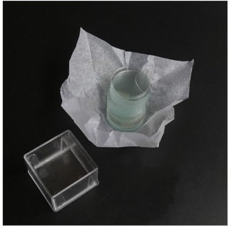 Mikroskop-Zubehör-Kit 100 Stück große kreisförmige Deckgläser, transparente Deckgläser, runde leere Objektträger, optisches Instrument Mikroskopische Objektträger (Size : Dia. 13mm)