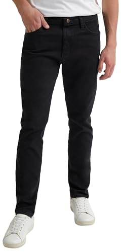 Rustler Vaqueros Ajustados para, Black Rinse, 32W / 30L