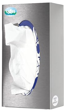 PROREGAL Robuster Wandspender für Handschuhe 1-Fach | HxBxT 25x13x8cm | Edelstahl | Silber | Spender Handschuhspender