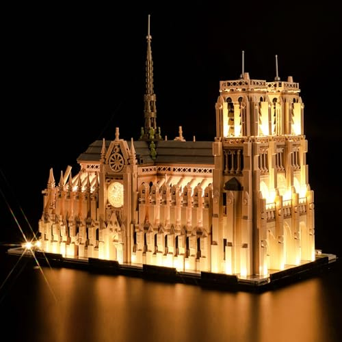 Juego de luces LED compatible con Lego 21061 Architecture Notre-Dame de Paris (no modelo), juego de iluminación decorativa para Notre-Dame de Paris Juguetes creativos - Versión estándar