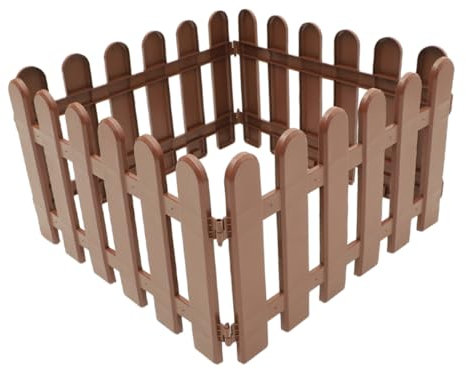 FUNOMOCYA 4 Stücke Weiß Garten Einfassung Zäune Kunststoff Lattenzaun Für Hof Elegante Outdoor Zaun