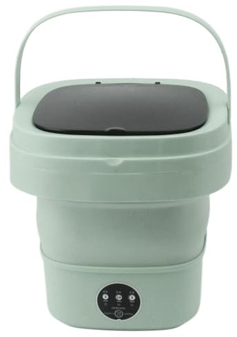 Lavadora Plegable Portátil, Minilavadora Pequeña de 6L, 100 a 240V, para Viajes, Dormitorios, Exteriores, TPE y PP (Enchufe europeo 100-240 V)