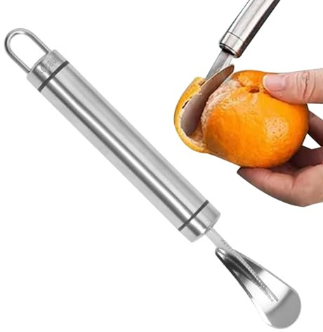 Zitronenschäler, Orangenschäler, Orangenschäler, Orangenschäler mit gebogenem Rand, Orangenschneider aus Edelstahl, Orangenschneider mit gebogenem Rand, leicht zu schneiden