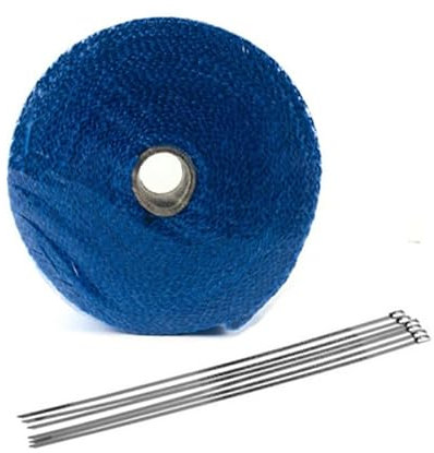 Enveloppe D'échappement 1,5 mm x 50 mm x 5 m, 10 m, 15 m, 10 m, tuyau d'échappement thermique, bouclier thermique, ruban adhésif for turbocompresseur d'admission, isolation réfléchissante Echappement