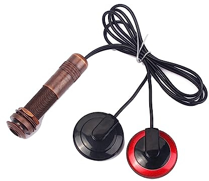 JEWEDECO Piezo-mikrofon Für Mandoline Mit Internem Sensor Endpin Jack Kupfer Und Elektronik Stereo-endpin-buchse Inklusive