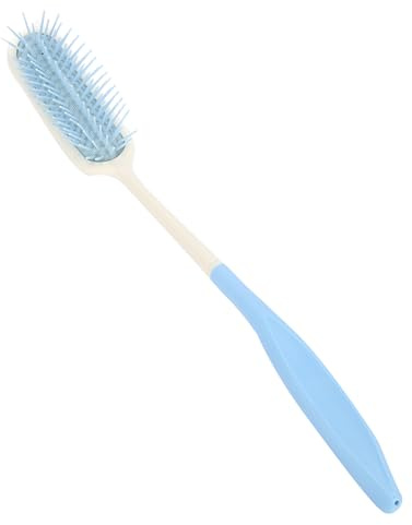 ANGGREK Ensemble Peigne et Brosse à Cheveux à Manche Long, Peigne à Long Manche, Brosse à Cheveux Antidérapante, Peigne Long Ergonomique, Peigne Doux et Brosse à Long Manche (Brosse à