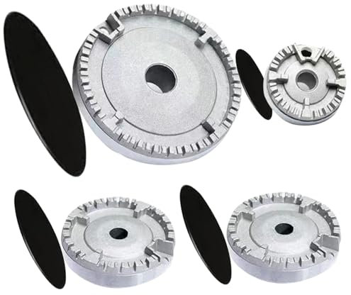 Gas Stove Burner Covers 4 Sets 3 Sizes Heat-Resistant Electric Hob Covers Efficient Combustion Thick Universal Hob Covers for Gas Cookers