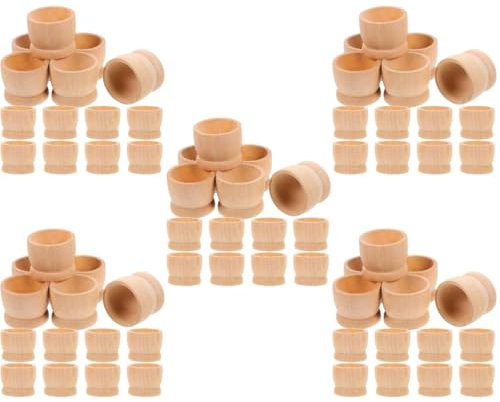 LALAFINA 75piezas Soporte De Huevos De Madera Para Decoración De Pascua De Huevos Sin Terminar Accesorios Únicos Para y Fiestas
