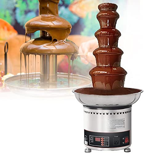 KLYDBMYT Máquina para Fuente de Chocolate, Fuente eléctrica para derretir Chocolate, máquina multifunción para Fuente de Chocolate Caliente, Adecuada para Fiestas (5 Niveles)