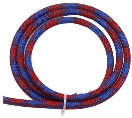 FOVAOK 1/2/3/5/10/20/30/50 M 6 mm isoliertes PET-Geflecht Ärmel Strumpf erweiterbarer Kabelmantel mit hoher Dichte Wickelschutz Geflecht für Drähte (Blau Rot, 6 mm _1 Meter)