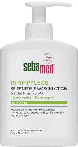 Sebamed Intim-Waschlotion mit dem pH-Wert 6,8, hautberuhigende Intimpflege für die Frau ab den Wechseljahren, besonders mild bei Trockenheit und Reizungen, 200 ml