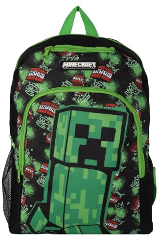 Minecraft TNT Kinder Schulrucksack grün