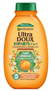 Garnier Ultra Doux Huile d'Abricot & Fleur de Coton Enfants 2-en-1 Shampooing & Démêlant 400ml