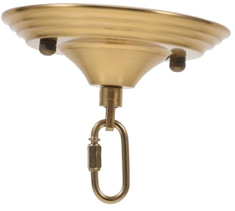 POPETPOP Plafoniera da Soffitto Vintage con Piastra Copertura Rame Supporto per Lampade Sospensione per Cucina Bar Corridoi e Soggiorni Interni