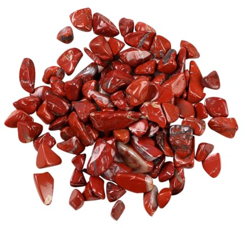 VICASKY Gravier Décoratif Jaspe Rouge pour Aquarium et Jardin Pierres Naturelles Non Toxiques Gravier de Terrarium Polyvalent pour Bassins et Fontaines