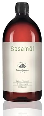 Bio Sesamöl 1. Kaltpressung - Massageöl und Basisöl (1 Liter)