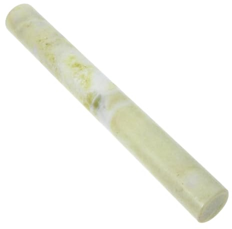 Gerades Nudelholz aus Marmor Grün für Pizza und Ravioli | Teigroller Silikon Groß, Glatte Oberfläche, Ergonomisches Design, Nudelholz für Küche