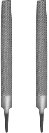 sourcing map 2pcs 6 Half Round Medium Cut File Double Cut Teeth Bastard Metal File High Carbon Steel T12 Without Handle for Metal Wood Tool Sharpener, Gray