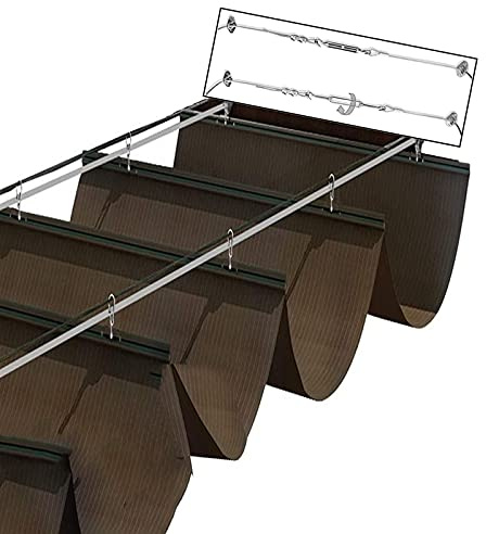 Einziehbares römisches Sonnensegel, UV-Schutz, Outdoor-Markise für Terrasse und Deck, 1,1 x 6 m, Polyester-Bezug, aktualisiertes Design für verbesserte Haltbarkeit und Stil