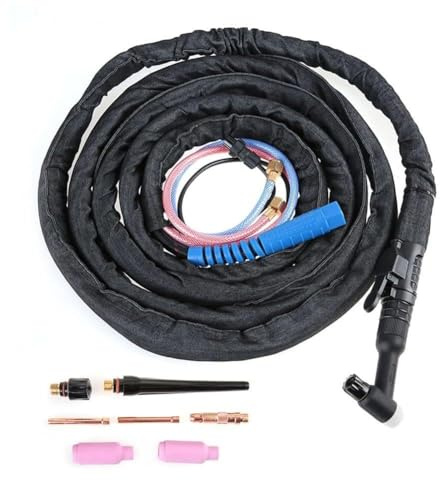 CashMuch WP18 WIG-Schweißbrenner-Set, wassergekühlt, 4 m Kabel, 350 A, 16 mm Außengewinde, für WP18 WIG-Schweißgeräte