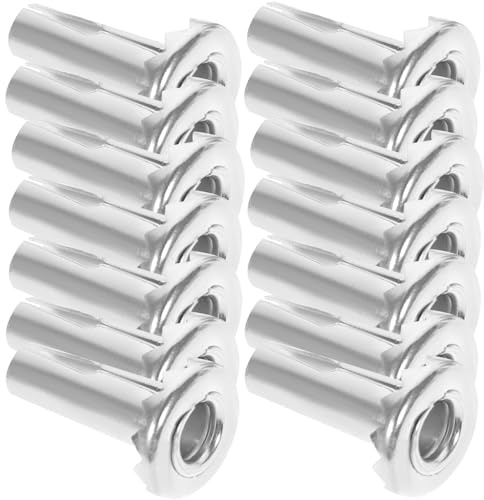 NUOBESTY 30Pcs Iron Caster Socket Inserts – Silver Mounting Sleeves High Hardness and Anti-Loosening Grip for Chair Legs Tables Cabinets and Kitchen Accessories