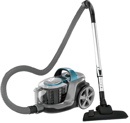 QIAKEFE Aspirateur Traîneau sans Sac 1600W - Grande Puissance d'Aspiration Cyclonique, 4L, Filtre Lavable, Brosse 2-en-1, Flexible Long 5m - pour Maison & Bureau (Vert)