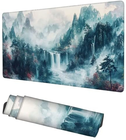 Alfombrilla Ratón montaña Mouse Pad 1200x600x3mm Alfombrilla Gaming Paisaje Desk Mat, Protector Escritorio, Accesorios Gaming, Mejora Precisión y Velocidad, para PC Gamer, Portátil, Oficina, f-374