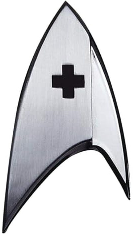Quantum Mechanix Abysse Corp_BIJQMX004 Star Trek-Insignia Badge: Medical, Multi Colour