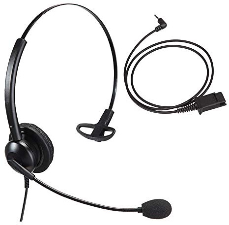 Affordable Single Ear Noise Cancelling Office/Call Centre Headset With 2.5mm adapter cable for Cisco SPA: 303, 501G, 502G, 504G, 508G, 509G, 525G 512G, 514G, 525G2