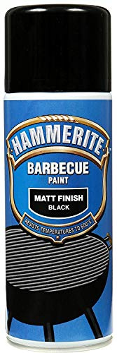 Hammerite 3x400ml Matt Black BBQ Paint Aerosol - Premium Product