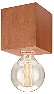 Licht-Erlebnisse Holzlampe Decke klein quadratisch Würfel B:10,5cm minimalistische Deckenleuchte Flur Wohnzimmer