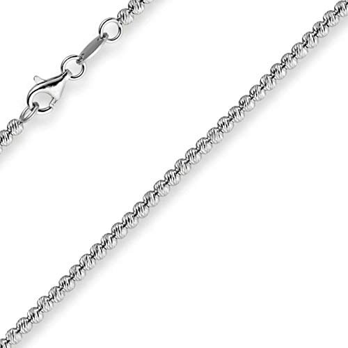 2,5mm Kette Collier Kügelchenkette Kugelkette 750 Gold Weißgold 45cm