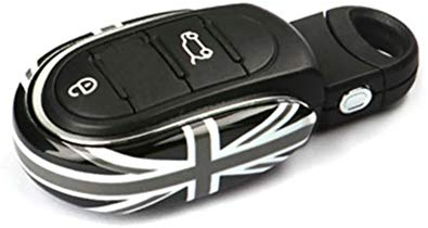 Heinmo für Cooper S Countryman F54 F55 F56 F57 F60 Schlüsselschale Schlüsselanhänger Schlüsselabdeckung Kettenseil Schlüsselbundlegierung Zubehör (Gray Jack U Type Cover)