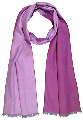 SEABRIGHT Schal 100% Seide Seidenflanell Seidenschal Flauschig Warm Dick SC-S-SD-2010-1 Rose Lila Pink Unifarbe Unifarbig Einfarbig