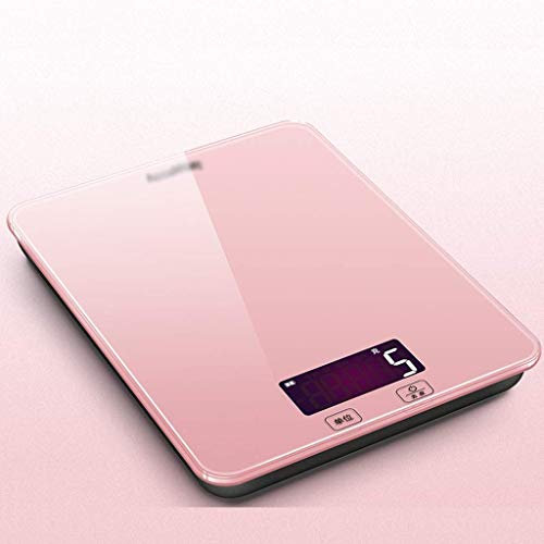 Bilancia da cucina Bilancia da cucina Bilancia elettronica per alimenti, cottura digitale, superficie in vetro impermeabile, ricaricabile (colore: bianco) (colore: rosa)
