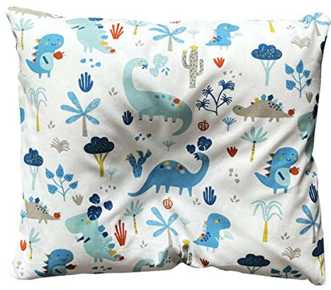 BabyDorm Babykopfkissen Kinderkopfkissen Babykissen Original das Medizinprodukt (Größe I, Dino Weiß)