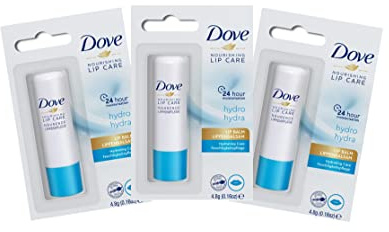Bálsamo labial | Dove Nourishing Lipcare 4,8g | Hydrating Care | Protector Labial | PAQUETE DE 3
