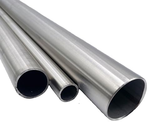 Edelstahlrohr 22x2 mm Länge: 2000 mm (2 m) geschliffen, verschiedene Ø10x1,5 mm - Ø114,3 mm | Längen: 0,5-2 m wählbar, Edelstahlrundrohr, V2A, Rundrohr Edelstahl, VA Rohr, rostfrei