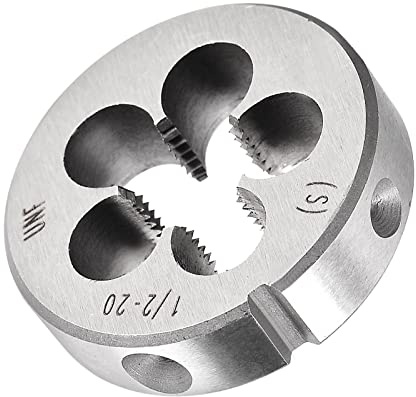 QUARKZMAN 1/2-20 UNF Redondo Troquel x 1uds Máquina Rosca Derecha Mano Roscado para Procesamiento o Reparación Externas Roscas