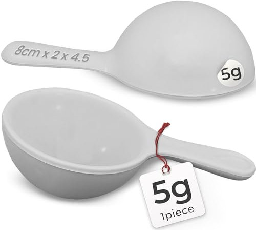 NPOW Measuring Spoons - Tablespoon, Flour Scoop, Spice Spoon, Plastic Scoop, Mini Spoons, Reusable Teaspoon Measuring Scoops for Powder, 5g or 5ml (1 Spoon)