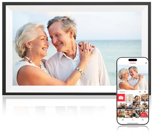 Digital Picture Frame, Frameo 15.6 inch Large Digital Photo Frame WiFi, 1920*1080 IPS FHD Touchscreen, 32GB, Instant Share Pictures Video, Photo Frame Electronic, Gift for Mom, House Warming, Wedding