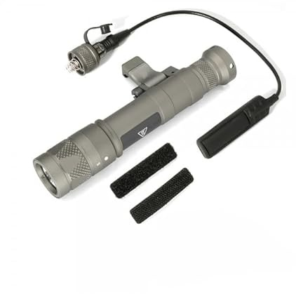 M640V Mini Scout Torch Light，560 Lumens Tactical LED Whitelight Flashlight，with Pressure Switch (Momentary Modes) & Replaceable Rotating Base (Constant Modes)，For 20MM Rail And M & K System (DE)