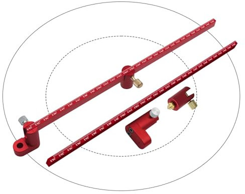 Aluminum Alloy Woodworking Scribing Circle Ruler, Compass Scriber, Fixed-Point Marking Gauge, 300 MM Adjustable Circle Marking Tool
