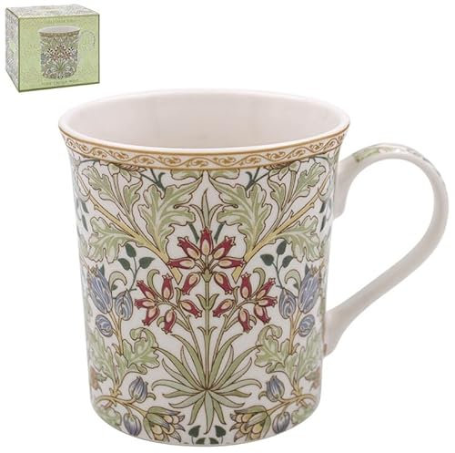 Lesser & Pavey British Designed Coffee Mug | Ceramic Coffee Mugs for Home or Work | Large Mugs for Hot Drinks | Hyacinth 2 Tea and Coffee Cups - William Morris