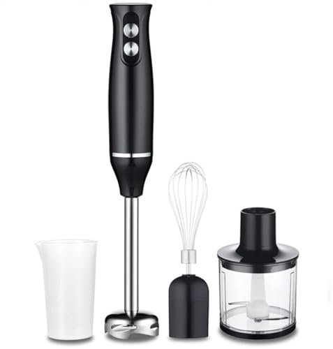 Batidora De Mano 4 En 1, Batidora De Inmersión Eléctrica De Mano De 500 W, Batidora De Varilla Multiusos, 2 Velocidades, para Alimentos para Bebés, Batidos, Salsas, Sopas, Crema