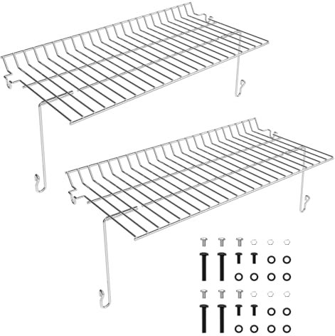 BQMAX Grill Warmhalterost Ersatzteile für Char Griller Grill 5050, 5650, 5072, Warmhalterost für CharGriller Ersatzteile, Grillrost für Char Griller 5050 Ersatzteile, 2 Packungen